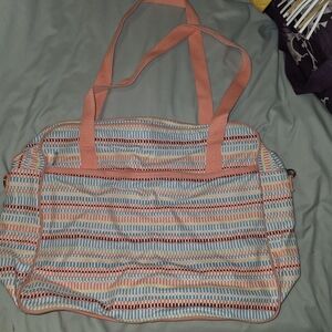 Striped Multi-Color Tote Bag